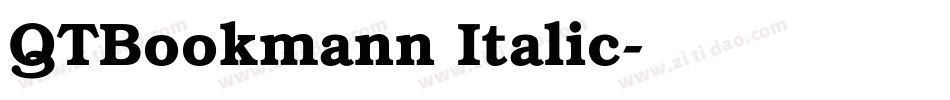 QTBookmann Italic字体转换